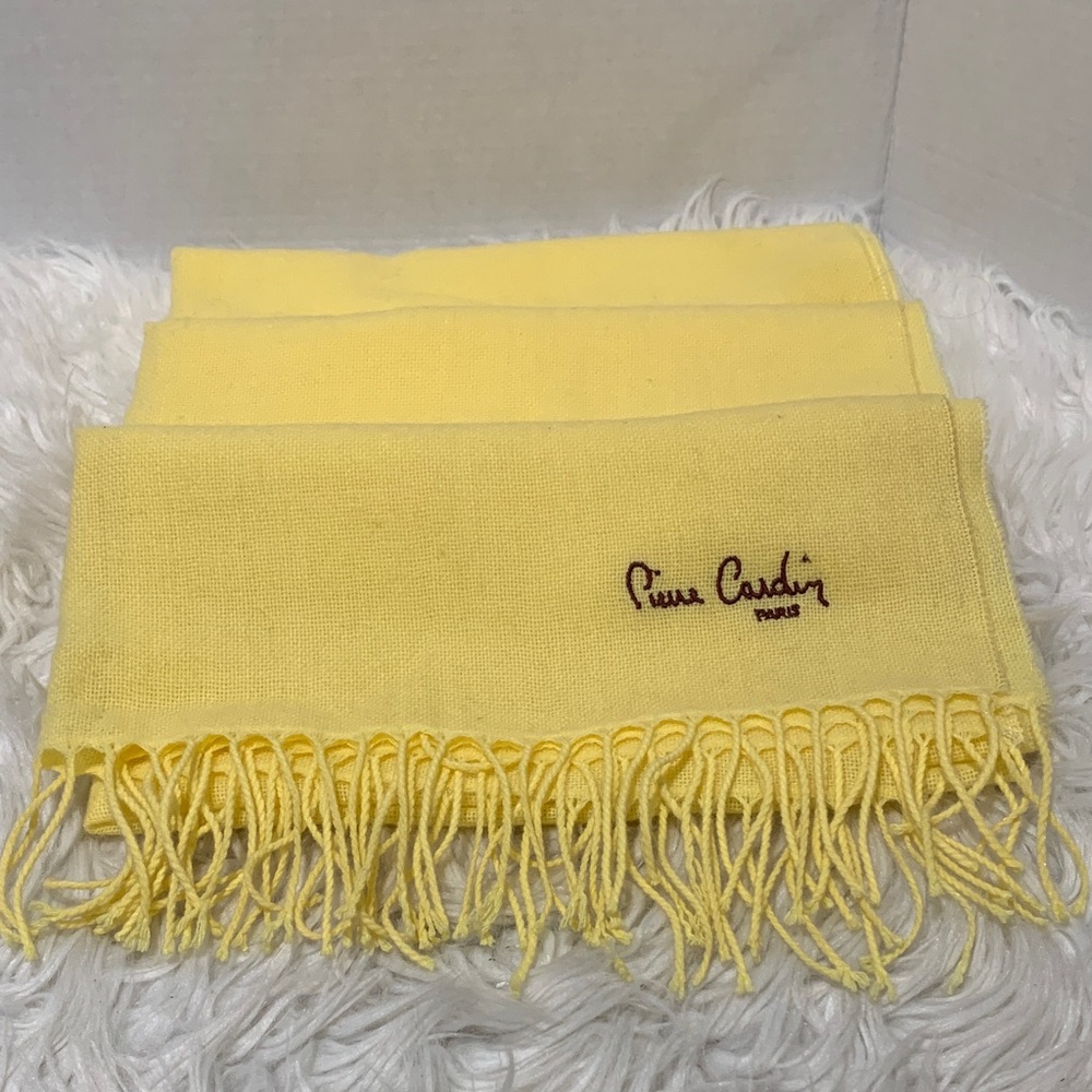 Pierre Cardin Sunny Yellow Fringed Wrap